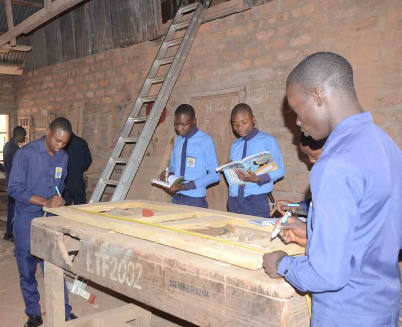 St. Jude's Students in Technical Work Shop